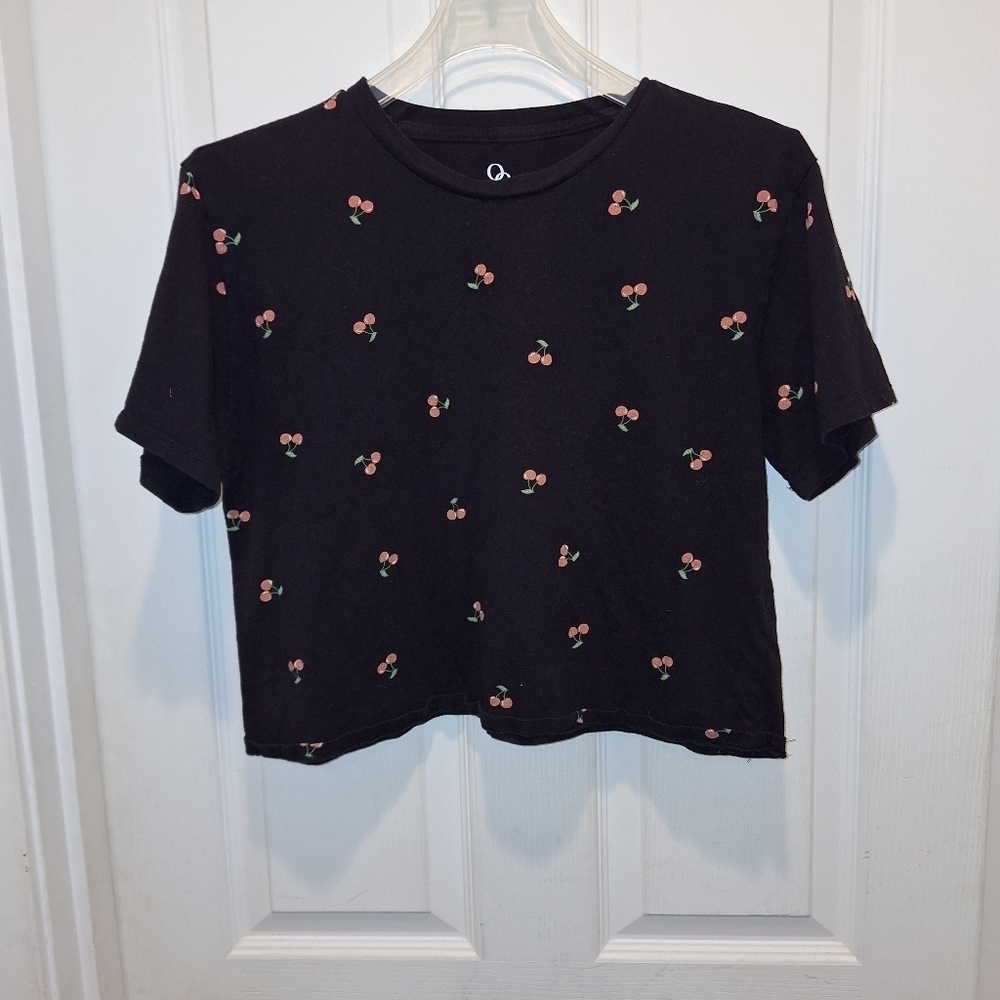 Organic Generation Black Cherries Crop Top Extra Large